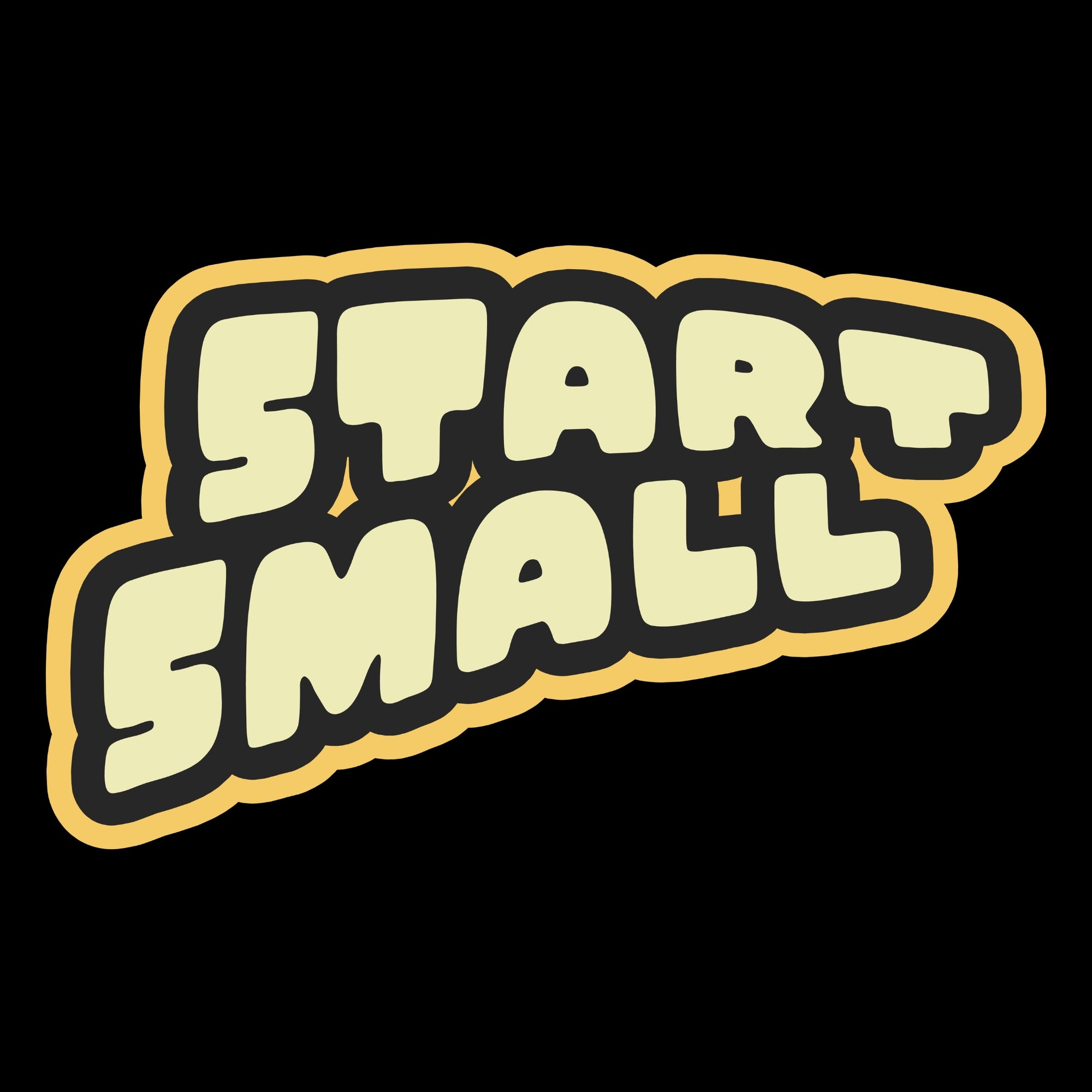 Start Small Brightluv Apparel Motivational Tee #color_black