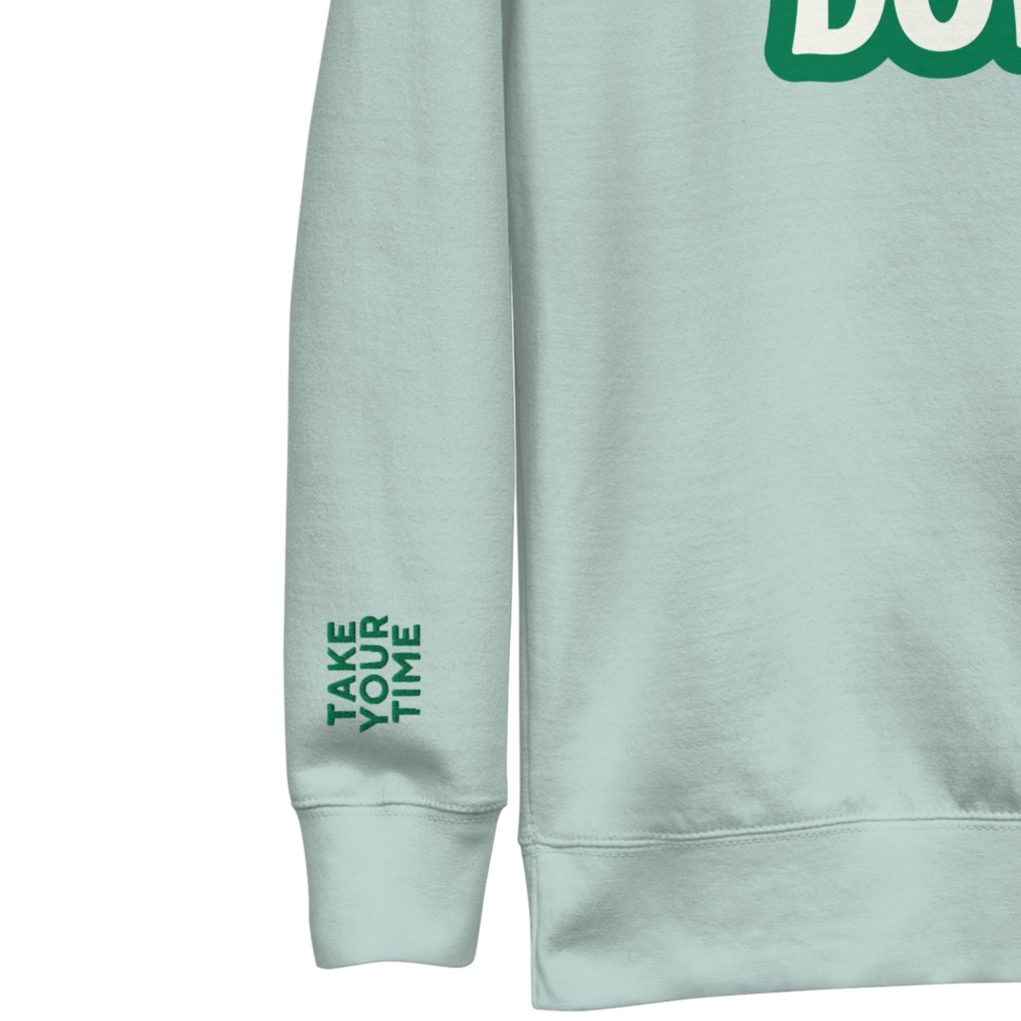 Care Crew Everyday Affirmation Sweatshirt W/ Embroidered Sleeve | Slow Down