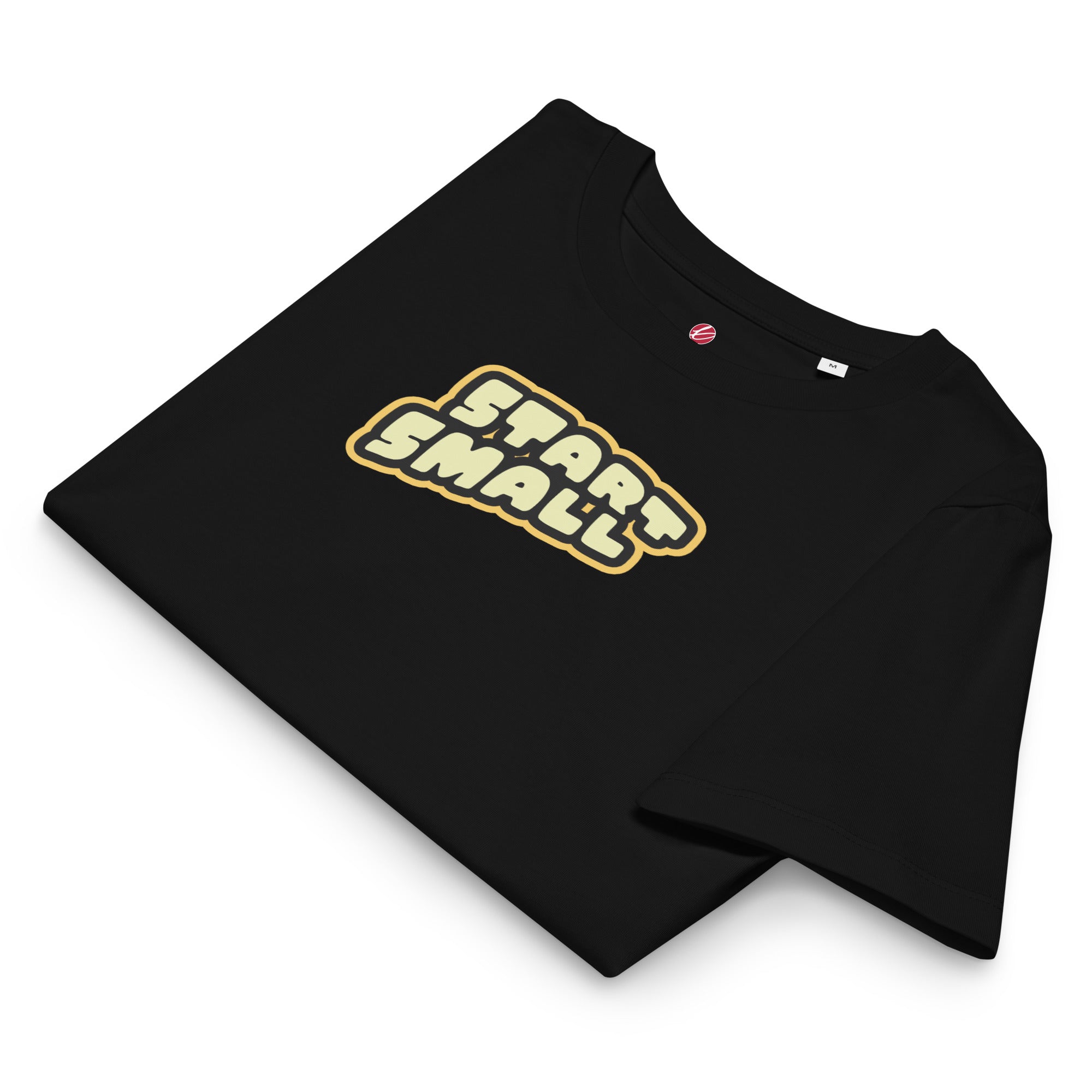 Start Small Brightluv Apparel Motivational Tee #color_black