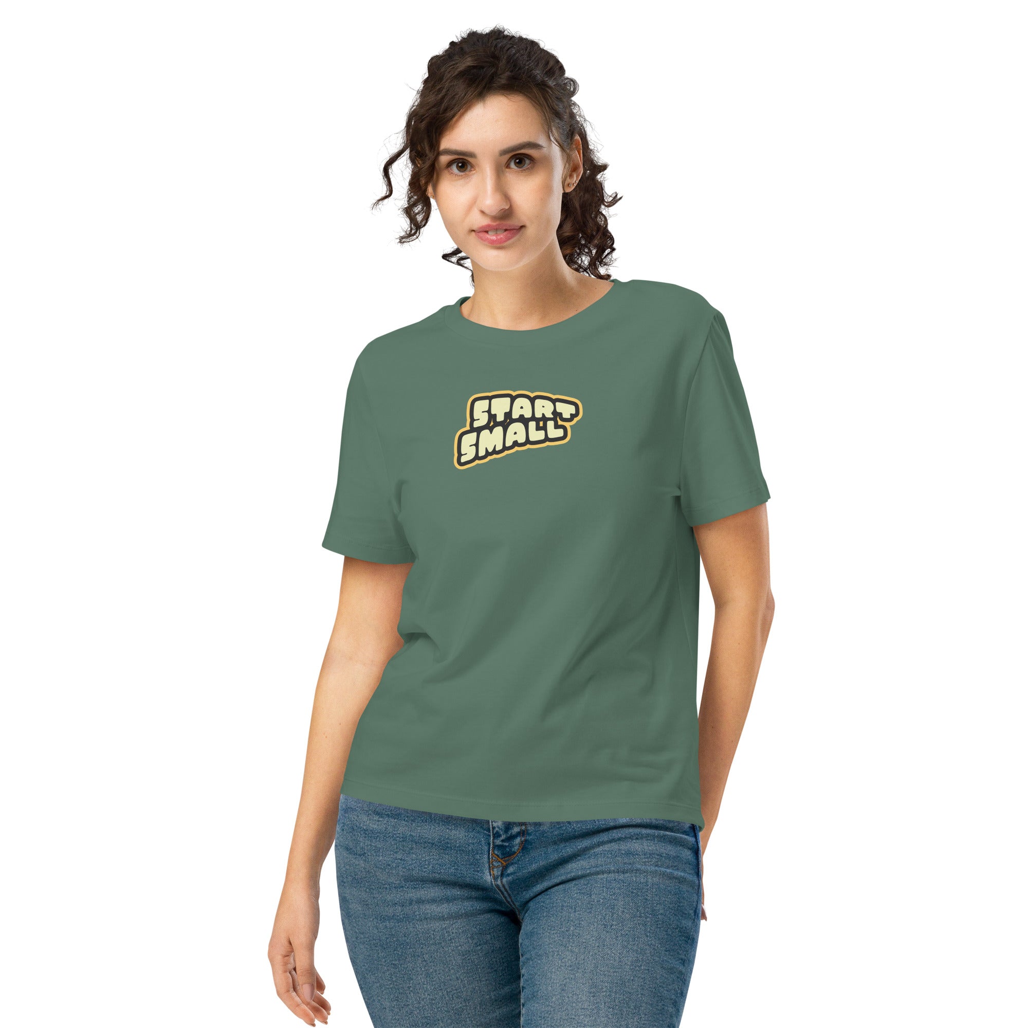 Start Small Brightluv Apparel Motivational Tee #color_green bay