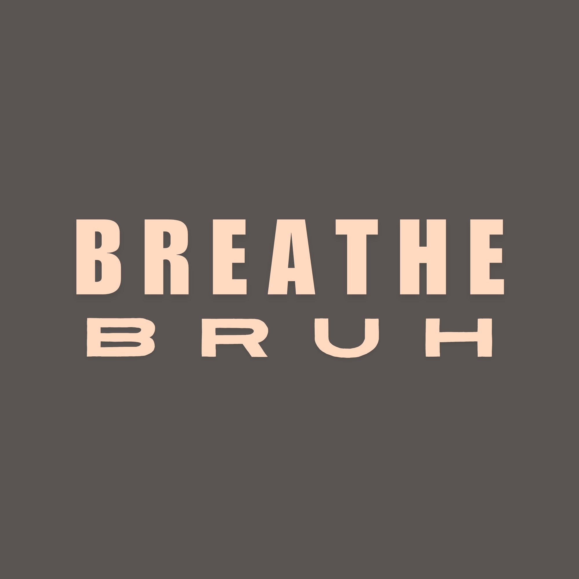 Breathe Bruh minimalist cotton t-shirt, premium weight unisex graphic tee #color_anthracite