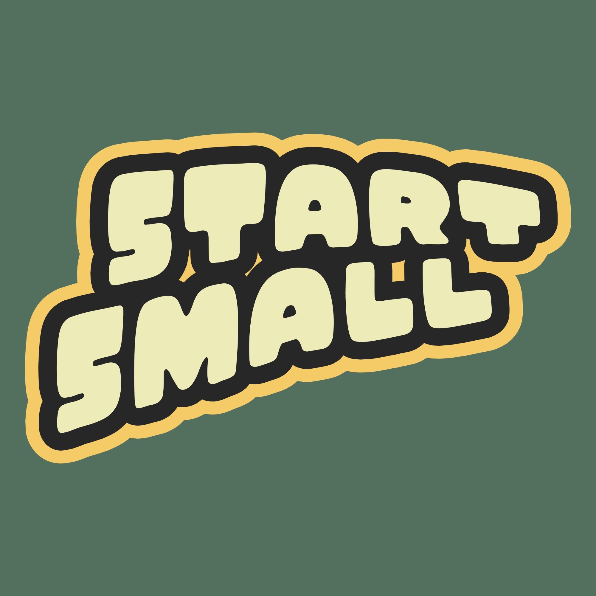 Start Small Brightluv Apparel Motivational Tee #color_green bay