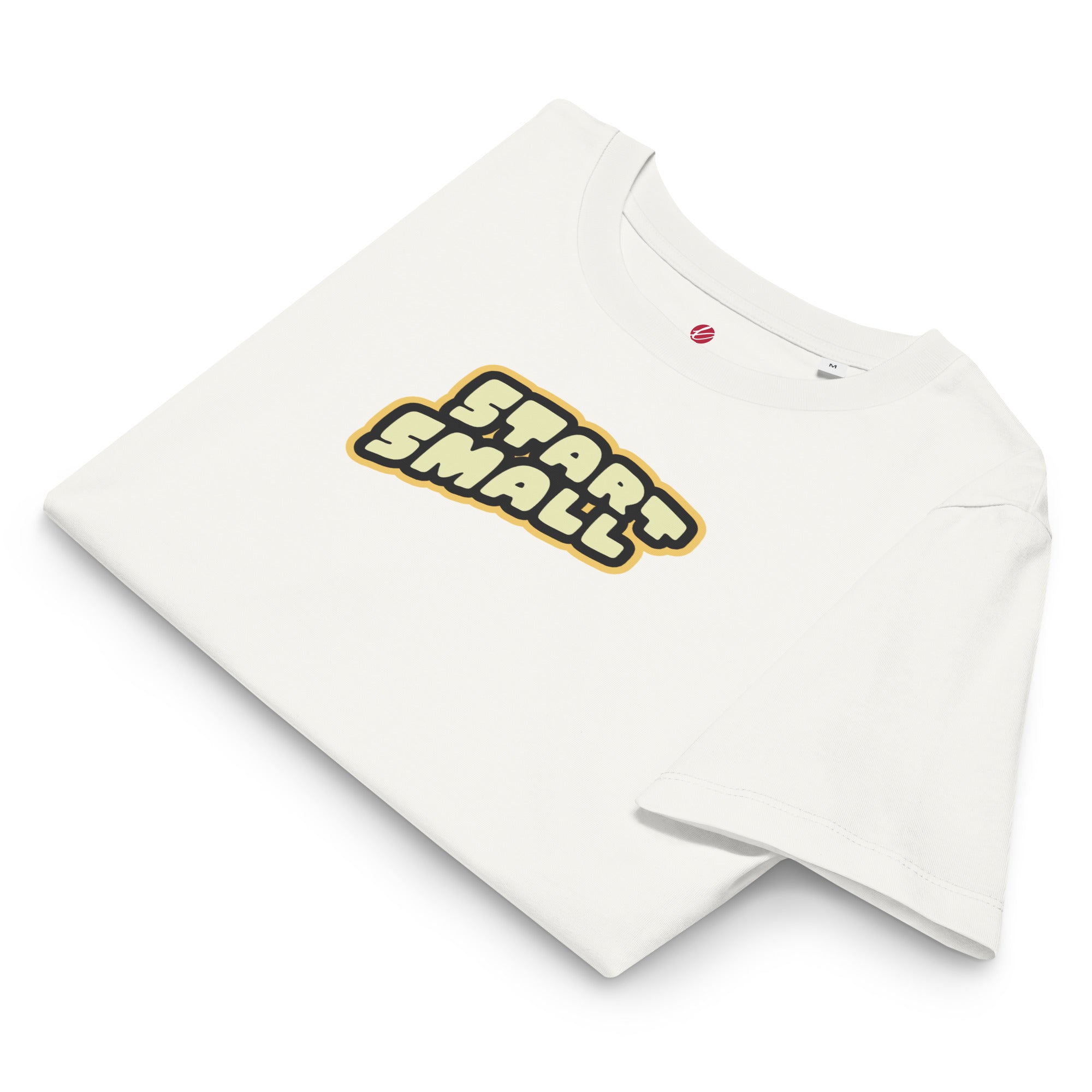 Start Small Brightluv Apparel Motivational Tee #color_off white